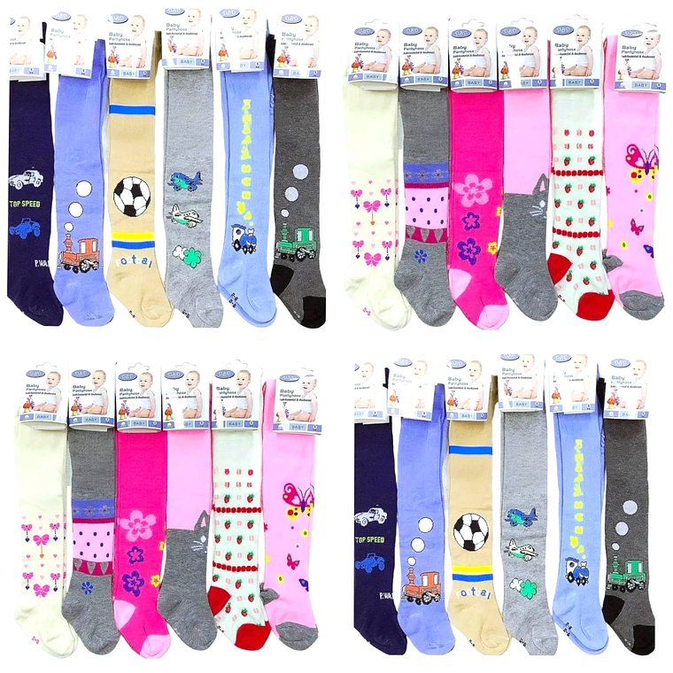 Mayorista - Pantys de Lana Docena (Surtidos) Tallas 0 a 4 años 1