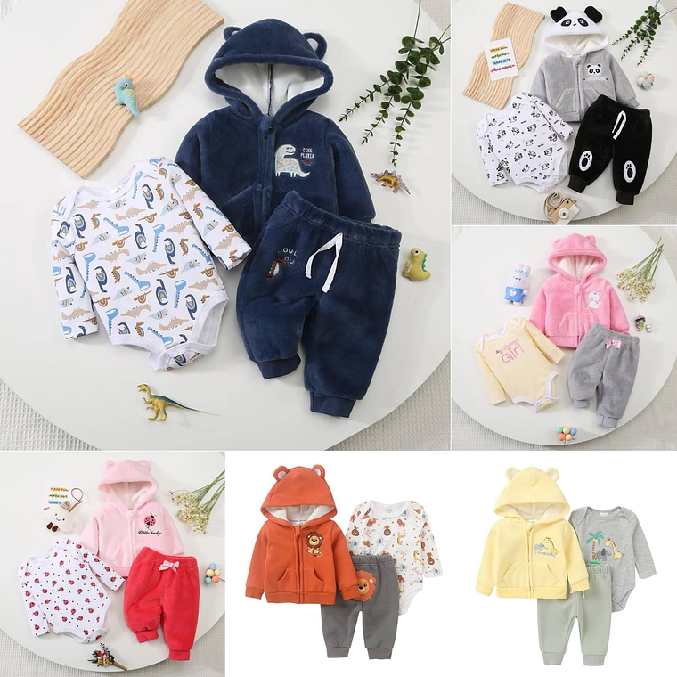 Mayorista - Set Buzo 3 Piezas Forrados (Surtidos) 1