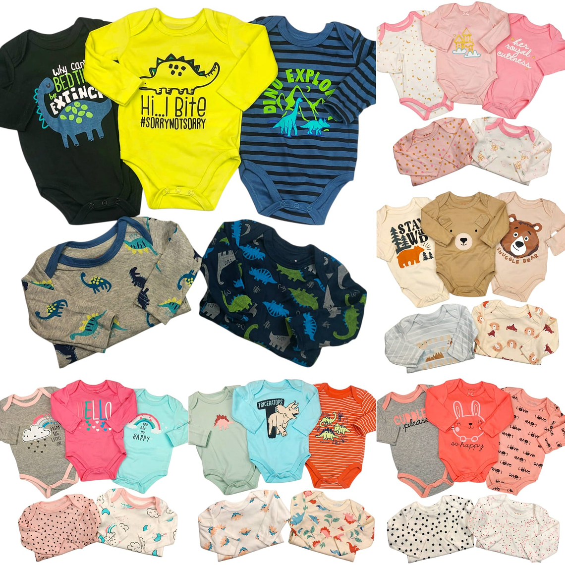 Mayorista - Set 5 Bodys Tedmimak Manga Larga (Surtidos) 1