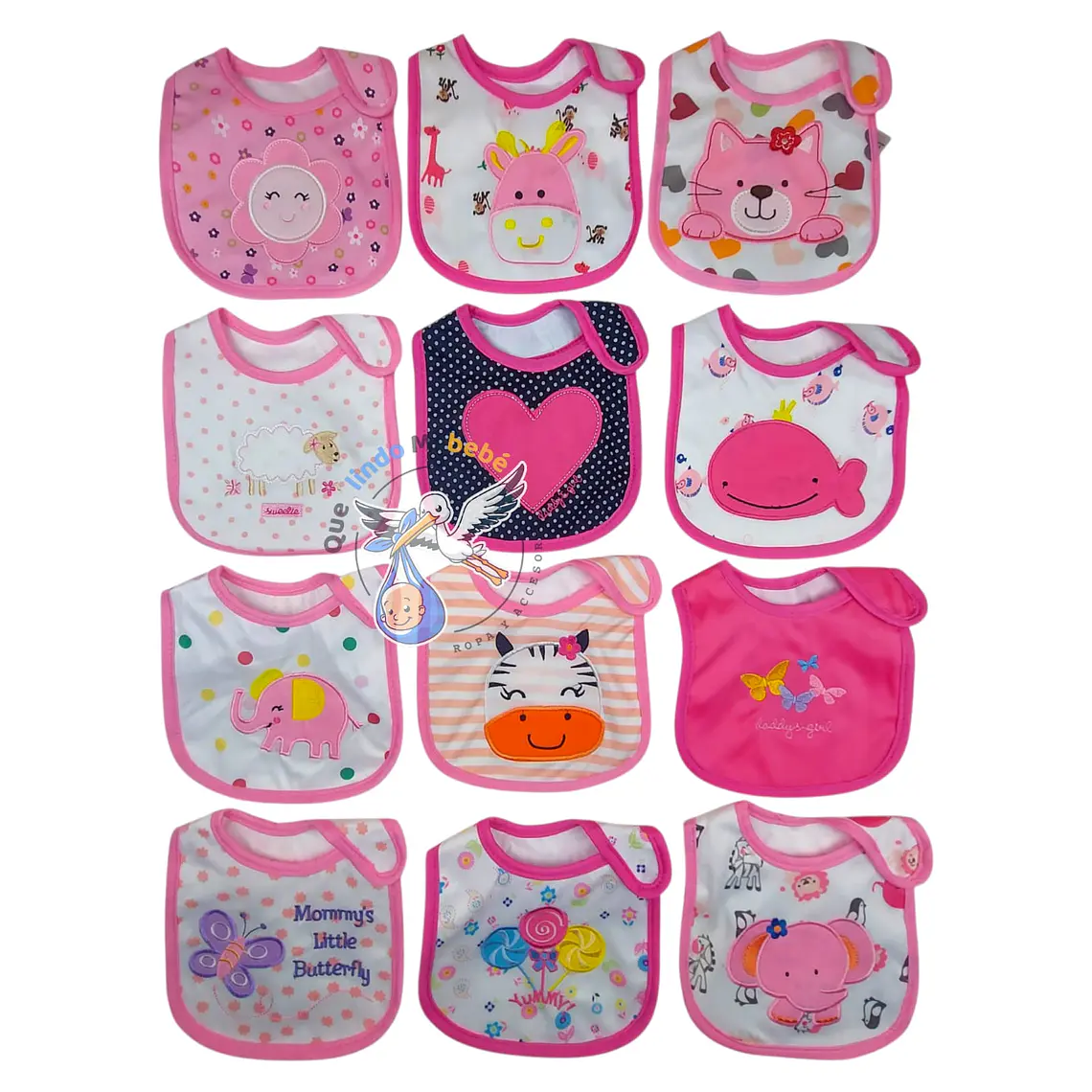 Baberos Impermeables por Docena Niña X12BM04 1