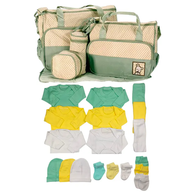 Pack Bolso 5 Piezas + Ajuar 18 Piezas 0/3 Meses 1