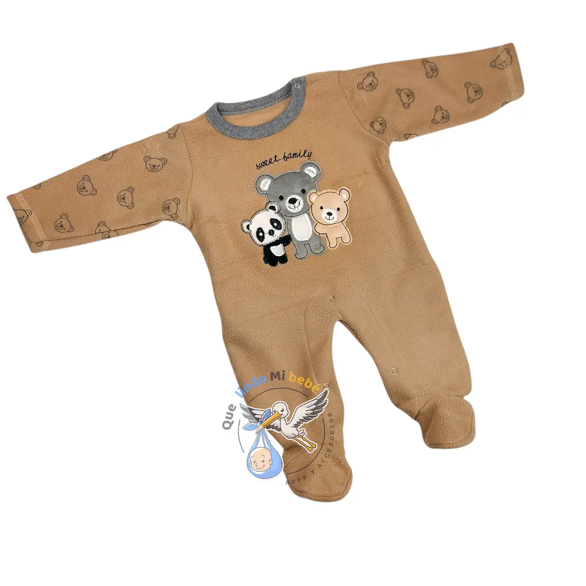 Osito Micropolar 1 Pieza 0/3 Meses Osos Cafe 1