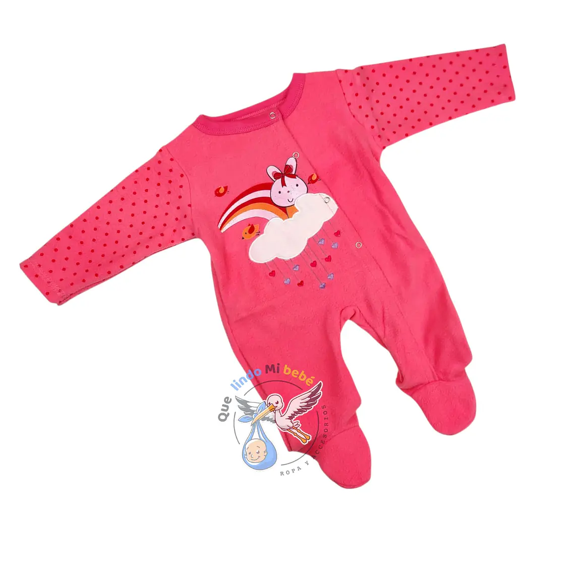Osito Micropolar 1 Pieza 0/3 Meses Conejita Fucsia 1
