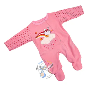 Osito Micropolar 1 Pieza 0/3 Meses Conejita Rosado