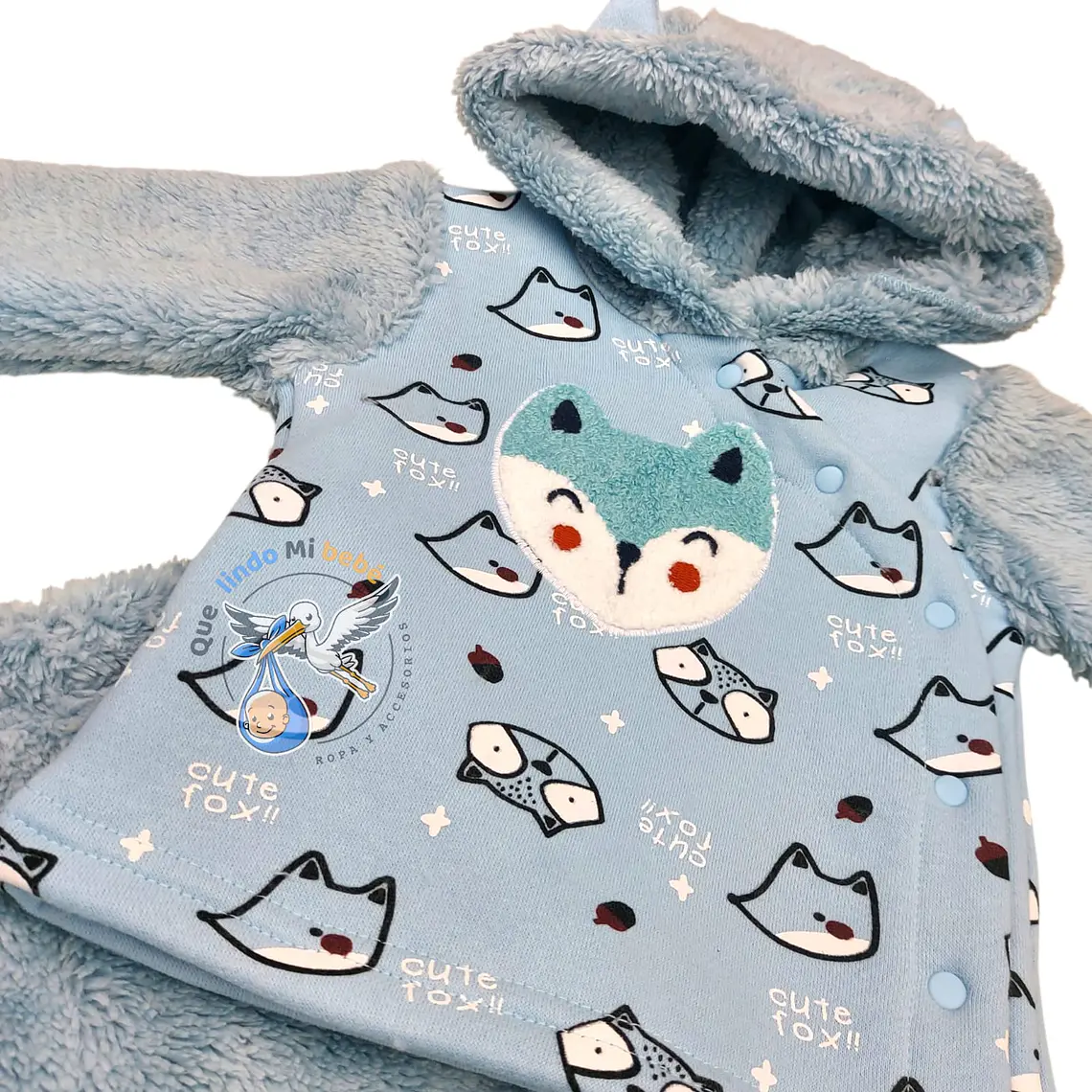 Conjunto 2 piezas Polar 6/9 Meses Zorrito Celeste 2