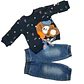 Conjunto 2 piezas con Jeans 6/9 Meses Perrito Azul - Miniatura 1
