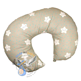 Cojín de Lactancia Gris Estrella