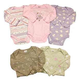 Set 5 Bodys Manga Larga 36 Meses Osita