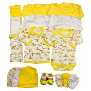 Pack 16 Piezas 0/3 Meses Morado Amarillo Patito