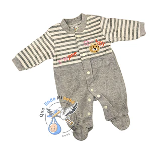 Enterito Plush 3/6 Meses Tigre Gris