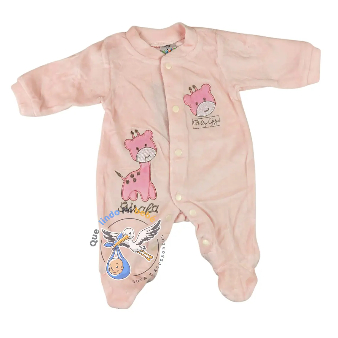 Enterito Plush 3/6 Meses Jirafa Rosado 1