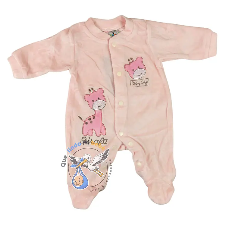 Enterito Plush 3/6 Meses Jirafa Rosado 1