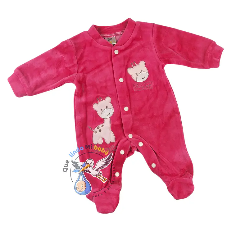 Enterito Plush 3/6 Meses Jirafa Fucsia 1