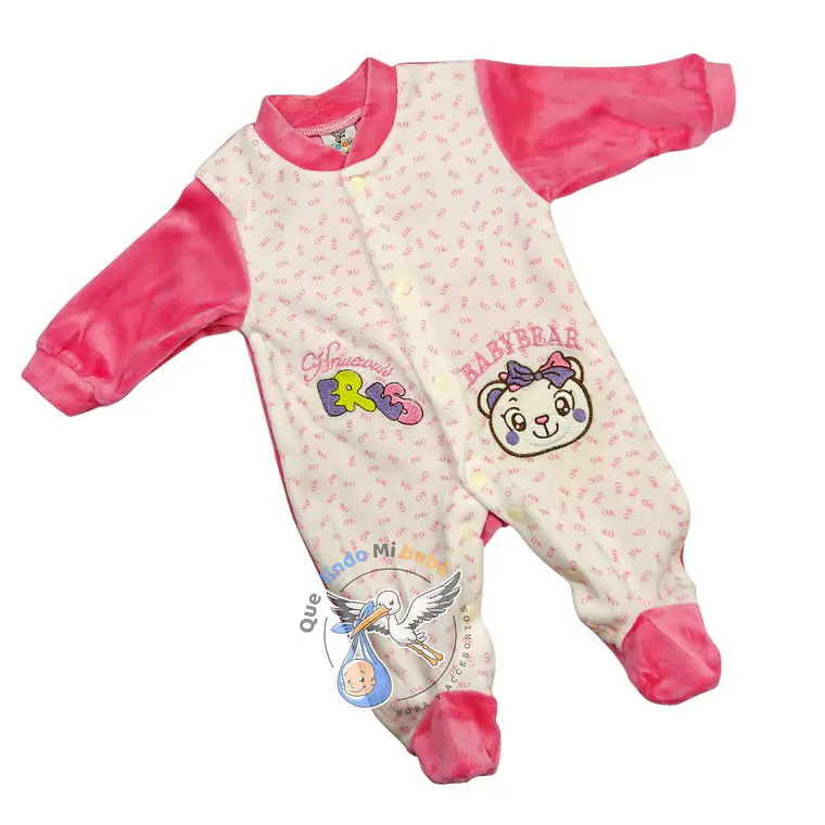 Enterito Plush 3/6 Meses Baby Bear Rosado 1