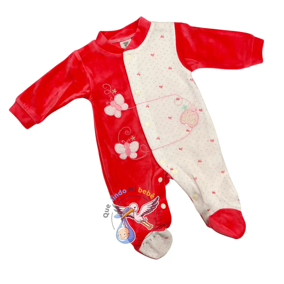 Enterito Plush 3/6 Meses Mariposa Fucsia 1