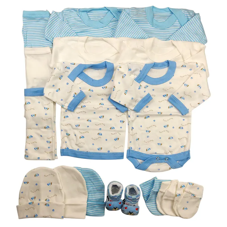 Pack 16 Piezas 0/3 Meses Morado Celeste Perrito 1
