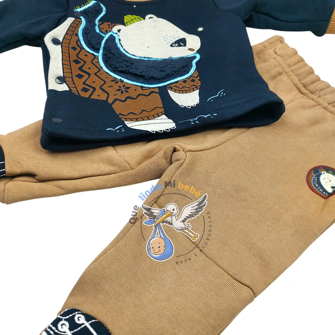 Conjunto 2 piezas 6/9 Meses Osito Azul/Cafe 2