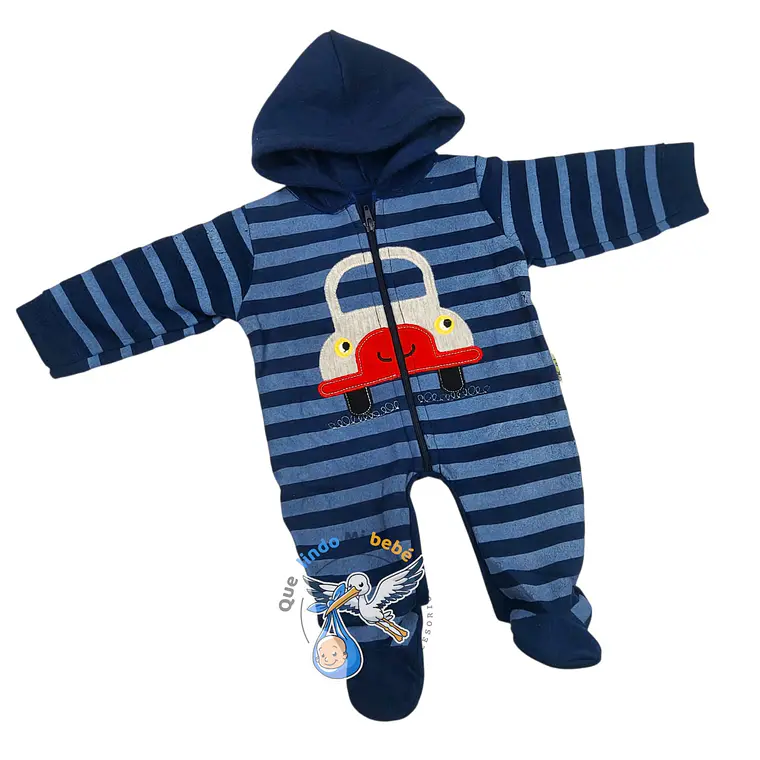 Osito Micropolar 1 Pieza 0/3 Meses Auto Azul Marino 1