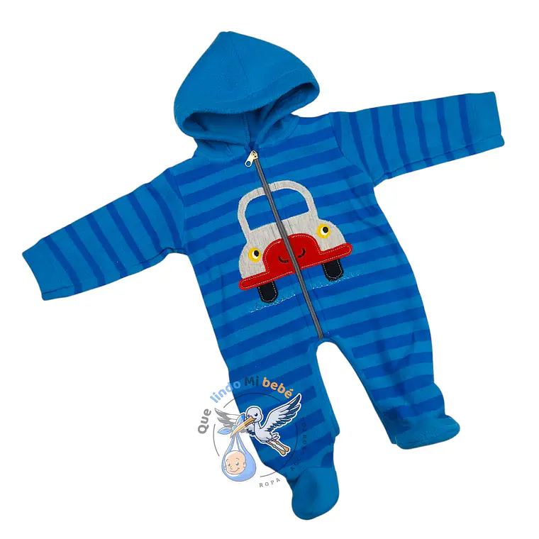 Osito Micropolar 1 Pieza 0/3 Meses Auto Celeste 1