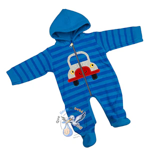 Osito Micropolar 1 Pieza 0/3 Meses Auto Azul