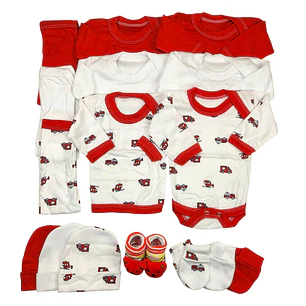 Pack 16 Piezas 0/3 Meses Morado Rojo Bombero