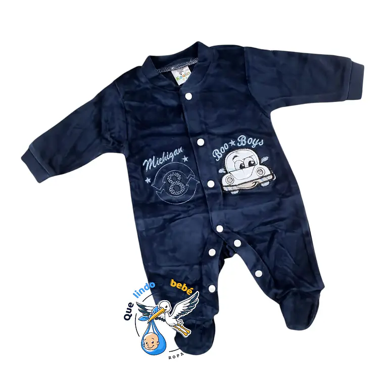 Enterito Plush 3/6 Meses Auto Azul Marino 1