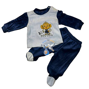 Osito Plush 2 Pieza 0/3 Meses Monito Celeste/Azul