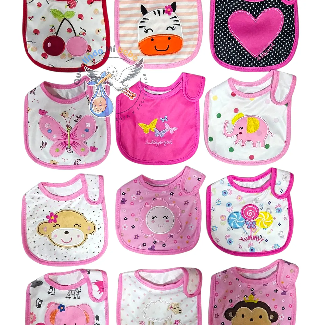 Baberos Impermeables por Docena Niña X12BM02 1
