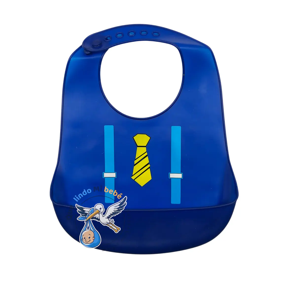 Babero de Silicona Traje Azul 1
