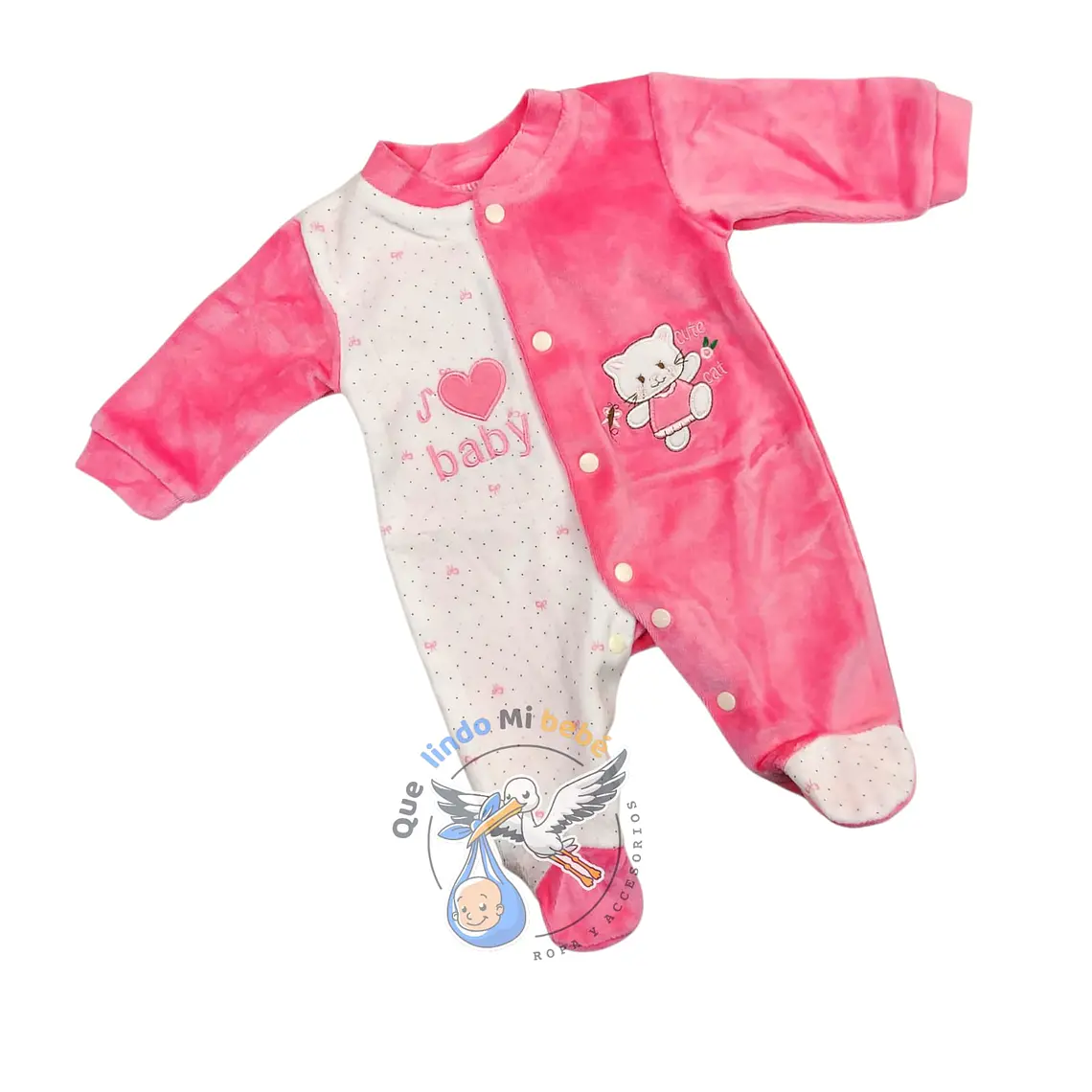Osito Plush 1 Pieza 0/3 Meses Rosado Gatita 1