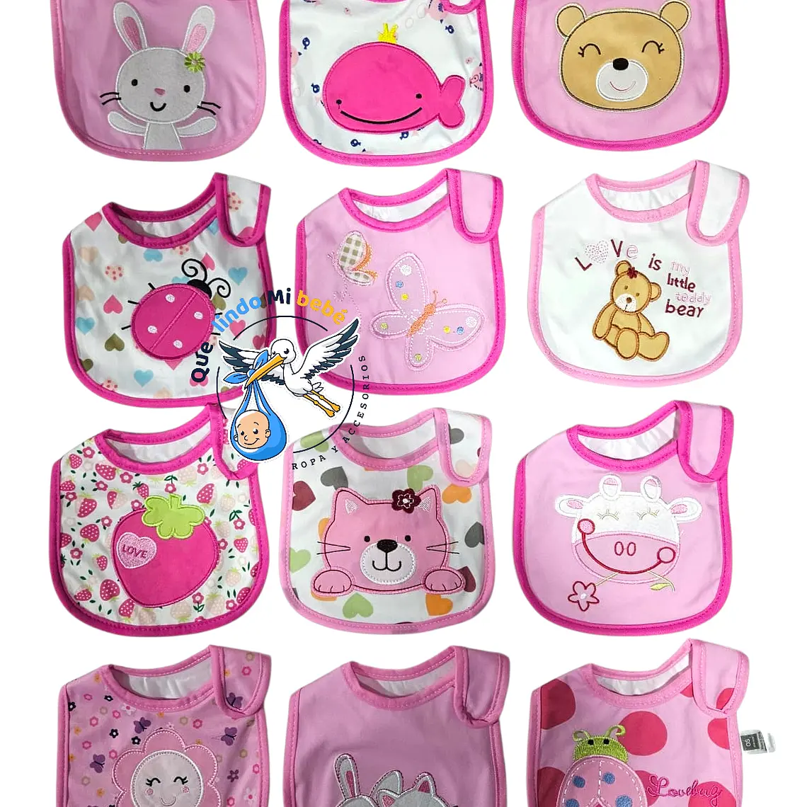 Baberos Impermeables por Docena Niña X12BM03 1