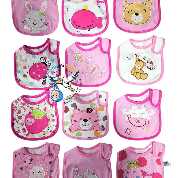 Baberos Impermeables por Docena Niña X12BM03 1