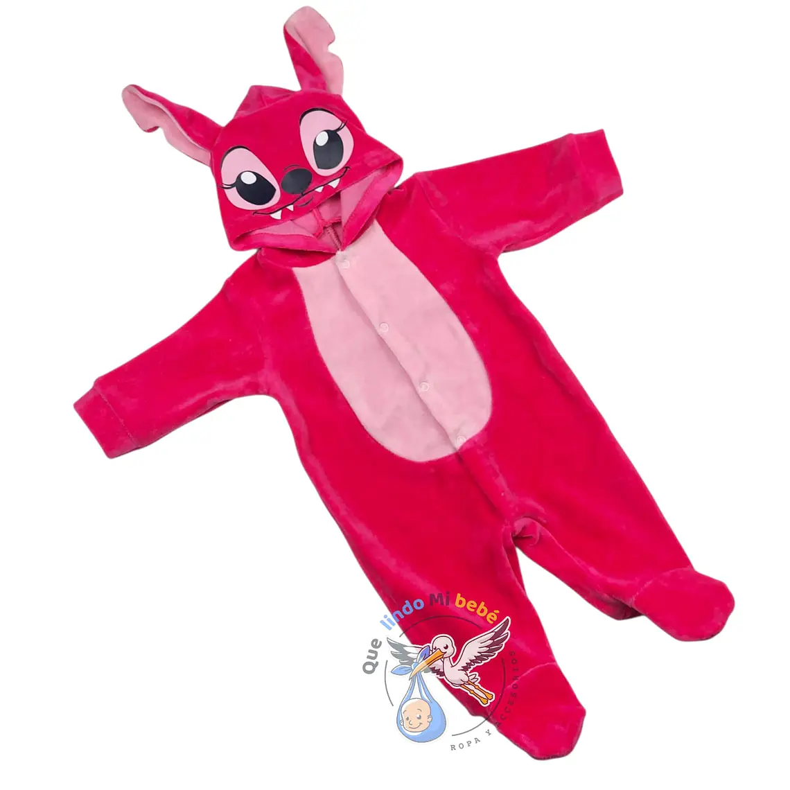 Enterito Plush Stitch 0/3 Meses Fucsia 1