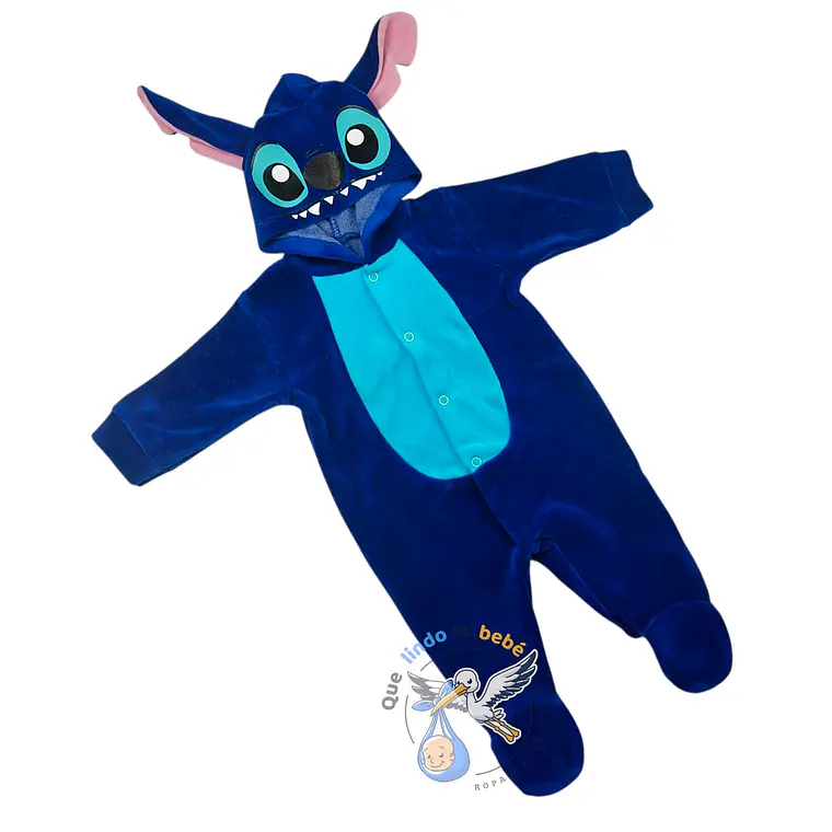 Enterito Plush Stitch 0/3 Meses Azul 1