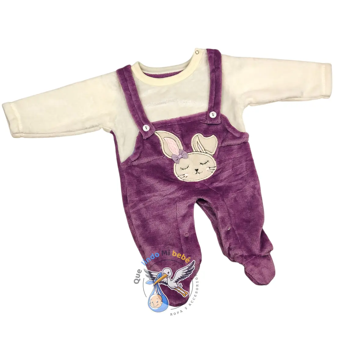 Osito Felpa 1 Pieza 0/3 Meses Conejita Morado 1