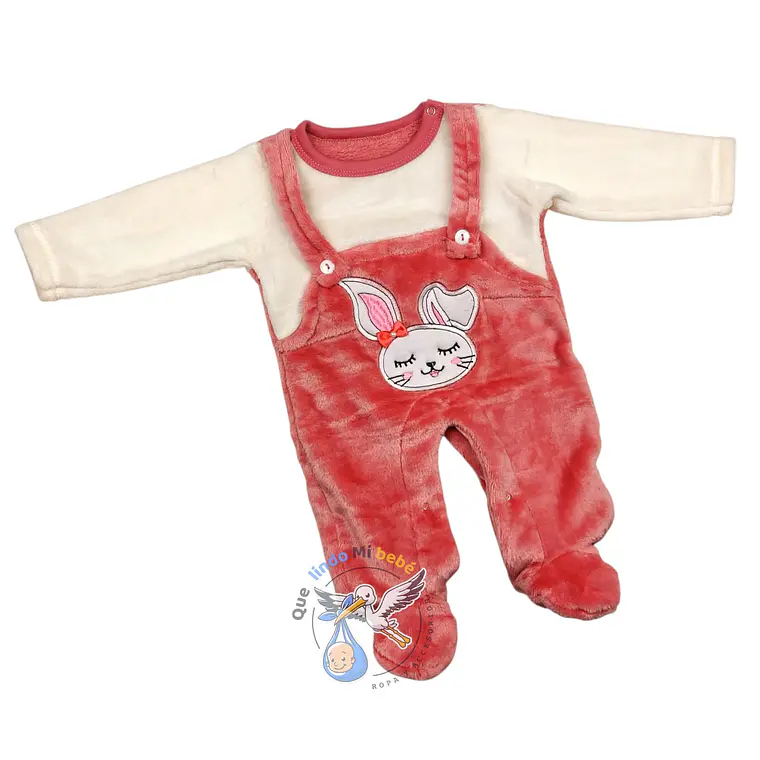 Osito Felpa 1 Pieza 0/3 Meses Conejita Palo Rosa 1