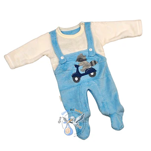 Osito Felpa 1 Pieza 0/3 Meses Mapache Celeste