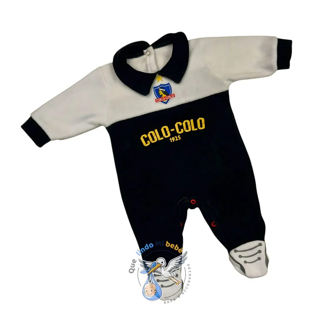 Enterito Plush Equipo Colo Colo 0/3 Meses Blanco/Negro 1