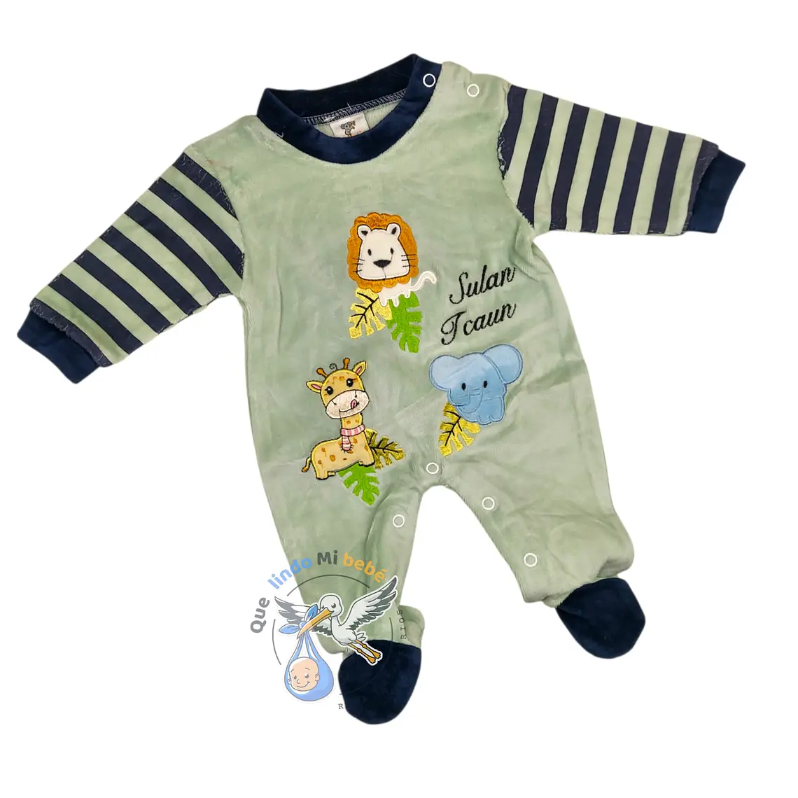 Osito Plush 1 Pieza 0/3 Meses Verde Safari 1