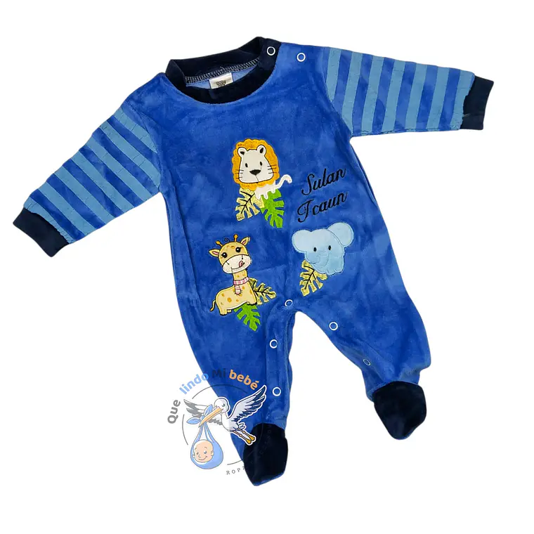 Osito Plush 1 Pieza 0/3 Meses Azul Safari 1