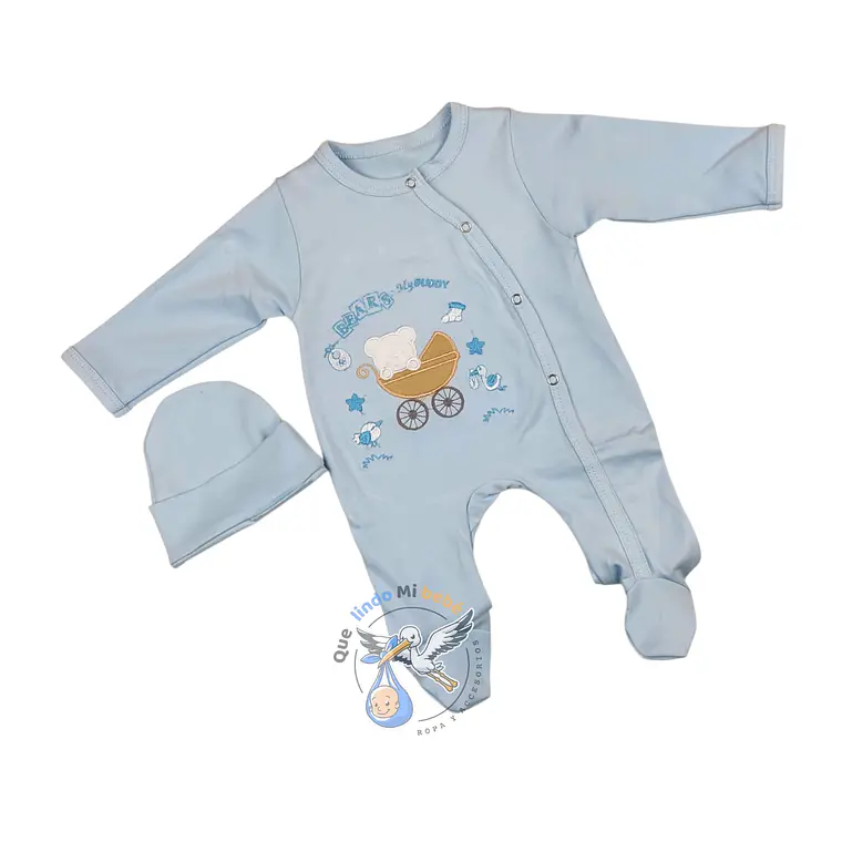 Osito Algodón Prematuro Osito Celeste 1