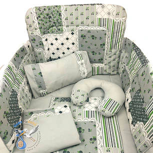Set Para Cuna Estandar Gris Diseño