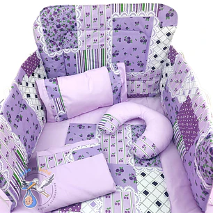 Set Para Cuna Estandar Lila Diseño