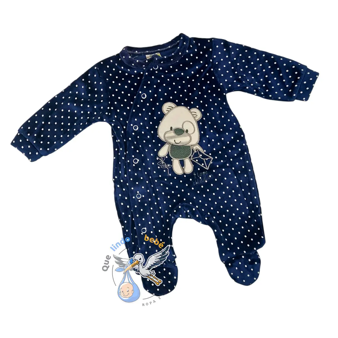 Osito Plush 1 Pieza 0/3 Meses Azul Marino  Osito I Love 1