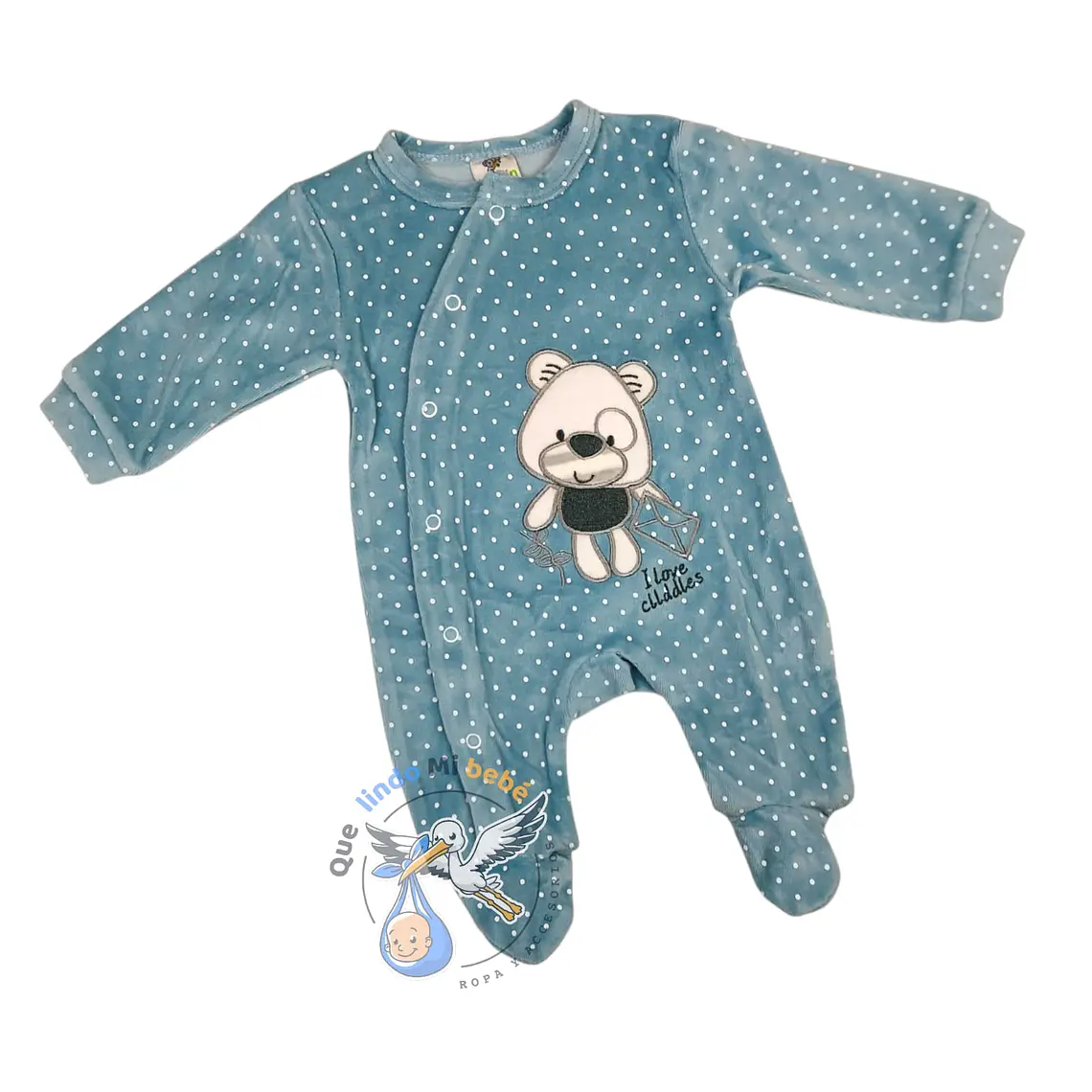 Osito Plush 1 Pieza 0/3 Meses Celeste Osito I Love 1