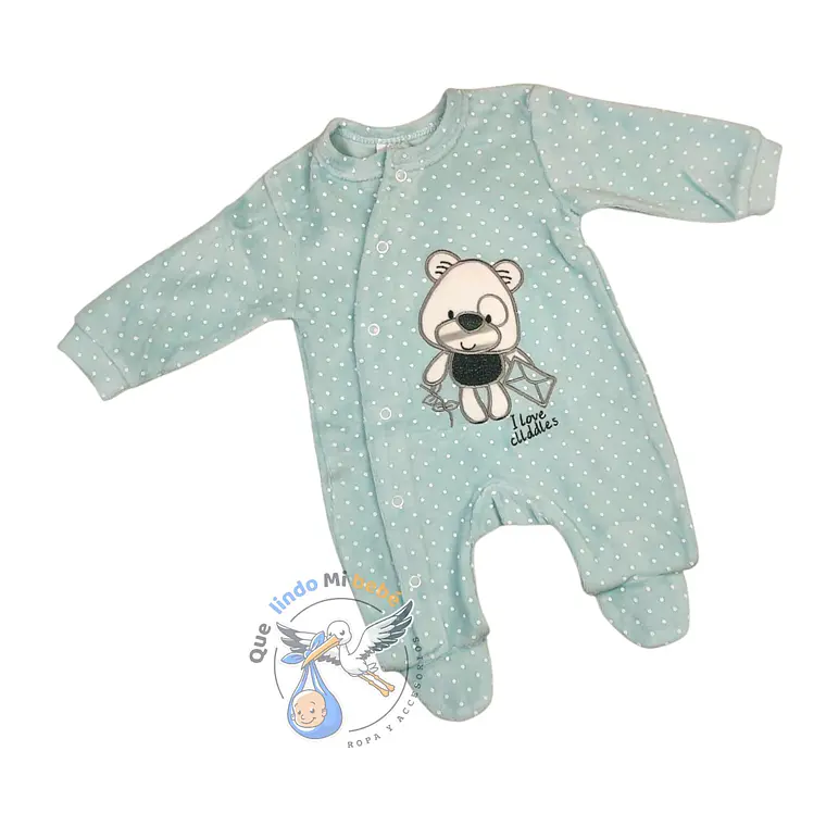 Osito Plush 1 Pieza 0/3 Meses Celeste Claro Osito I Love 1