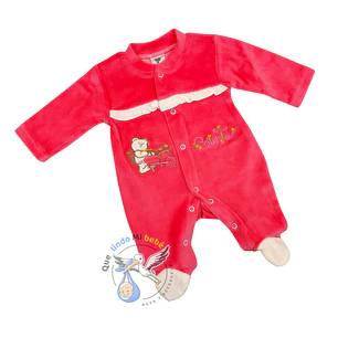 Osito Plush 1 Pieza 0/3 Meses Coral Osita Flores