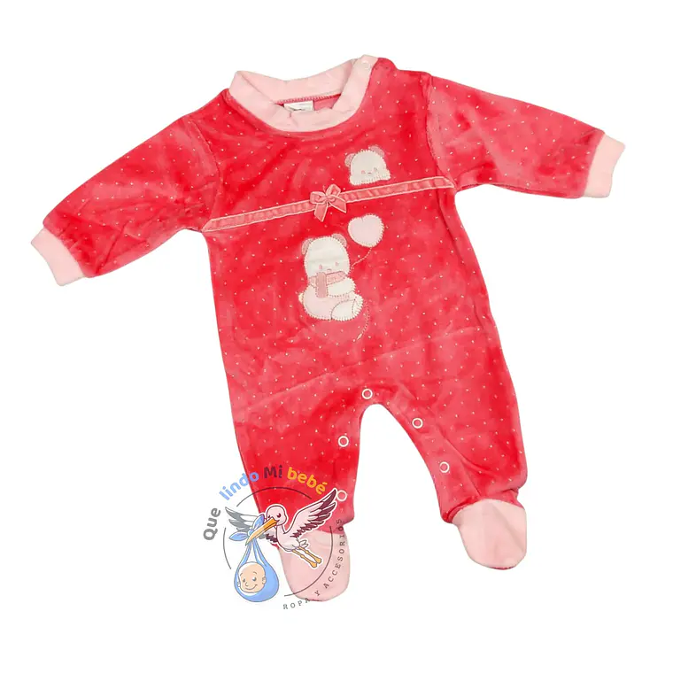 Osito Plush 1 Pieza 0/3 Meses Coral Osita Corazón 1