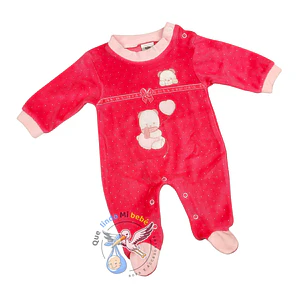 Osito Plush 1 Pieza 0/3 Meses Ficsia Osita Corazón