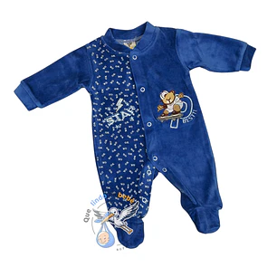 Enterito Plush 3/6 Meses Osito Star Azul
